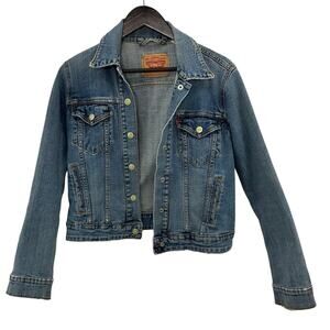 Levi Strauss & Co. Denim Jacket Womens Small Medium Blue Stretch Y2K Classiccore